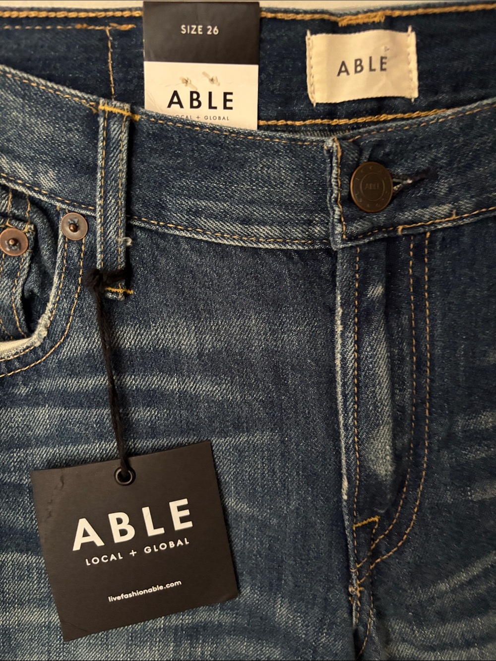 ABLE THE SLOUCH MID RISE JEANS - Picture 5 of 8
